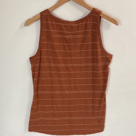 (A4c) prAna Copper Heather Stripe Foundation Pocket Scoop Neck Tank, Size S, NWT - Picture 7 of 10